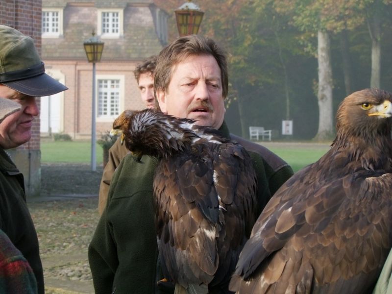 Wolfgang Schreyer mit Steinadler